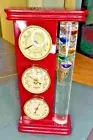 vintage table clock Quartz barometer, hydrometer, thermometer