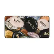 Inspirational Desk Mat - Serenity, Love, Hope Stones Design