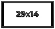 29x14 Shadow Box Frame Black | 1 inches Deep Real Wood Contemporary Shadowbox Di