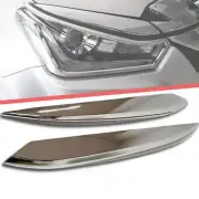 Fit 2017-2018 Isuzu All New D-Max Front Head Lamp Chrome Cover Trim 2 PCS