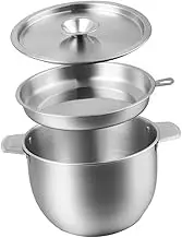 Cabilock Capacity Stainless Steel Oil Storage Container with Filter for Cooking Oil Versatile Kitchen Oil Basin for Frying Food Mixing and Salad Preparation