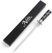 Professional Knife Steel Magnetized for Safety. Our Honing Rod Has an Oval Handle for a Firm Grip and is Built for Daily Use, Perfect for Chefs and Home Cooks Alike! (12", Luxury)
