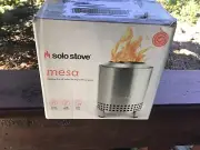 NEW Solo Stove Mesa Stainless Steel Tabletop Fire Pit Low Smoke Outdoor Use
