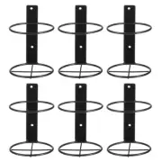 6 Pcs Wine Rack Office Metal Wall Mounted Display Wire Bottle Holder