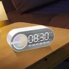 Wireless BT Speaker Alarm Clock LED Display Living Room Office Decoration