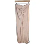 New TOPSHOP Slinky Twist Front Maxi Skirt Front Slit Sz US 8 / UK 12 / EU 40