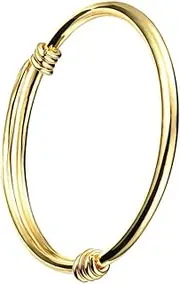 SHERCHPRY Fashion Boys and Girls Jewelry Creative Bracelet Push-Pull Open Bangle Gold Bangles Adjustable Gold Bracelet
