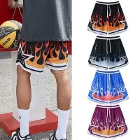 在飛比找Yahoo!奇摩拍賣優惠-S-3XL 美式短褲 籃球褲男 美式籃球褲 美式雙層網眼速乾