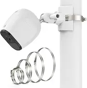 HOLACA Pole Mount for Arlo Pro Universal Bracket for Arlo Pro 2, Arlo Pro 3, Arlo Pro 4, Arlo Ulra/Ultra 2, Arlo Essential Outdoor Mount Compatible with EufyCam 1&2/ 2C/ 2C Pro(1-Pack,White)