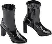 JWQFBC 1/6 Women Short Boots Miniature Ankle Boots Portable Accessory Soft Dressing up Trendy for Action Figure Doll Heel Shoes