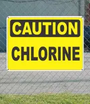 CAUTION Chlorine - OSHA Safety SIGN 10" x 14"