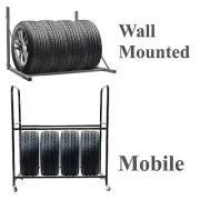 Warehouse Garage Metal Steel Storage Shelving Tyre Storage Racks 2 Styles