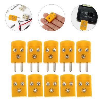 5 Sets Thermocouple Plug Socket Type K-type Wire Connector Adaptor