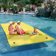 12x6ft Yellow Floating Lily Pad/Water Mat Tear Proof XPE Foam for Pool, Park