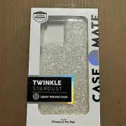 Case-Mate Apple iPhone 12 Pro Max Twinkle Stardust Gold Glitter 10ft Protection