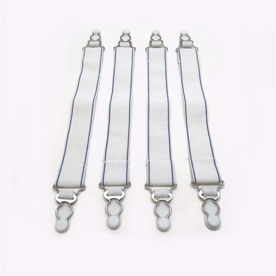 Levinsohn Fresh Ideas Bed Sheet Straps, For Use With All Fitted 4-Pack, White