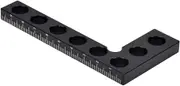 xioaue Aluminum Alloy Height Ruler 90 Degree Right Angle Ruler Measuring Tool Marking Ruler Angle Ruler Woodworking Tools Black