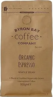 Byron Bay Coffee Company Certified Whole Bean Organic Espresso, 500 g