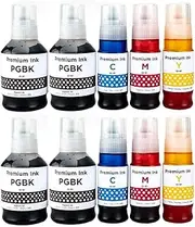 [ExtraPrint] 10-Pack Compatible Ink for GI61 GI-61 Ink Bottles for Canon PIXMA G3620 G3625 G3660 MegaTank [4BK,2C,2M,2Y]