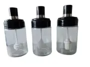 Airtight Condiment Seasoning Spice Glass Jar Bottle Spoon/ Brush/ Honey