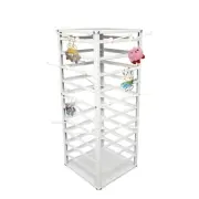 FixtureDisplays® 12x12x32" Jewelry Displays, Counter top Earring Card White