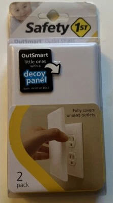 Safety 1st Outsmart Outlet Shield #HS275 Decoy Panel (White) 2 Pack - SEALED