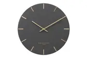 LUCA Charcoal 60cm Silent Wall Clock by One Six Eight London