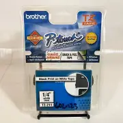 NEW Brother P-Touch TZ-211 1/4" Width Black Print White Tape Label Cartridge