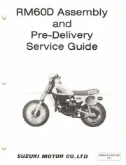 Genuine Suzuki Assembly and Pre-Delivery Service Guide/Manual RM60 1983