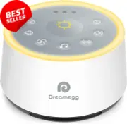 D1 White Noise Machine, 24 Sounds, Night Light, USB/DC Powered, Sleep Aid