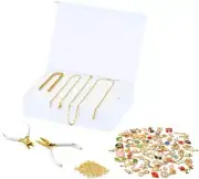 Create Your Own Charm Jewelry: Necklace, Bracelet & Ring Set with 100+ Charms
