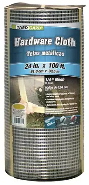 Galvanized Metal Hardware Cloth Fence,1/4-In. Mesh,23-Ga.,24-In.x100-Ft. -308245