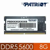 在飛比找PChome24h購物優惠-Patriot 美商博帝 DDR5 5600 8GB 筆記型