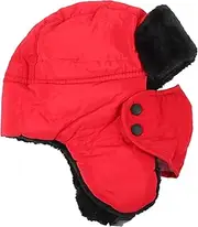 [SAFIGLE] Army Hat Ski Mask Outdoor Hat for Men Face Mask Cold Weather Mens Caps and Hats Fur Trapper Hat Outdoor Hats for Men Red