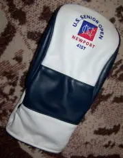 NEW PRG GOLF Driver Head Cover U.S. SENIOR OPEN NEWPORT COUNTRY CLUB White Blue