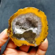 RARE94.5g Natural Warring States Red Agate geode Crystal 68A37+