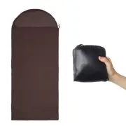 Sleeping Bag Liner Single Sleeping Bag for Camping Travel Brown 90.55"x35.43"