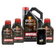 8L Motul 8100 X-CLEAN EFE 5W30 Wix Filter Engine Motor Oil Change Kit API SN