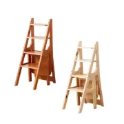Folding Step Ladder Chair Ladder Stool Shelf for Garden Kitchen Outdoor