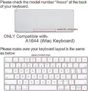 Skin for Apple iMac Wireless Magic Keyboard 2nd Gen MLA22LL/ A ( Keyboard Cover