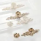 Art Rose Flower Cabinet Knobs Kitchen Cupboard Wardrobe Drawer Door Pull Handles