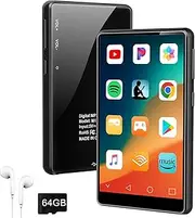96GB MP3 Player with Bluetooth and WiFi, 4" Touch Screen, Parental Control, GMS, Android MP4 Music Player Compatible with Spotify, Audible, Music, FM, E-Book, Educational, Games