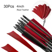 30Pcs 4" Archery Arrow Feather Natural Fletching Turkey Fletches Bow Arrow DIY