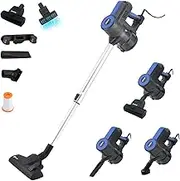 Akitas S12 Corded Vacuum Cleaner Handheld Stick Corded Hoover 3 in 1 Bagless Vacuum Cleaner with German Wessel Werk Head Nozzle Light Weight Turbo Pet Hair Tool(S12 Turbo)