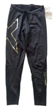 New 2XU Women’s Elite MCS Compression Long Tights Black Gold Size XL WA3063