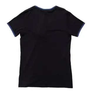 【BURBERRY 巴寶莉】刺繡小戰馬V領棉質T恤(黑色)