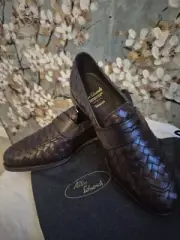 New Allen Edmonds Sarasota Independence Collection 9.5 D Loafer Rare Brown Weave