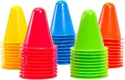 50 Pack Mini Agility Cones for Sports, Kids Indoor, Outdoor Training Con