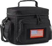 Lunch Box for Men, Tactical Lunch Bag MOLLE Webbing Leakproof Insulated Lunch Cooler Women Adult Meal with Adjustable Shoulder Strap Lunch Pail