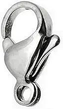 60pcs Grade A 304 Stainless Steel Lobster Clasps Claw Clasps for Bracelet Necklace Jewelry Making Findings M55- (6x9mm)